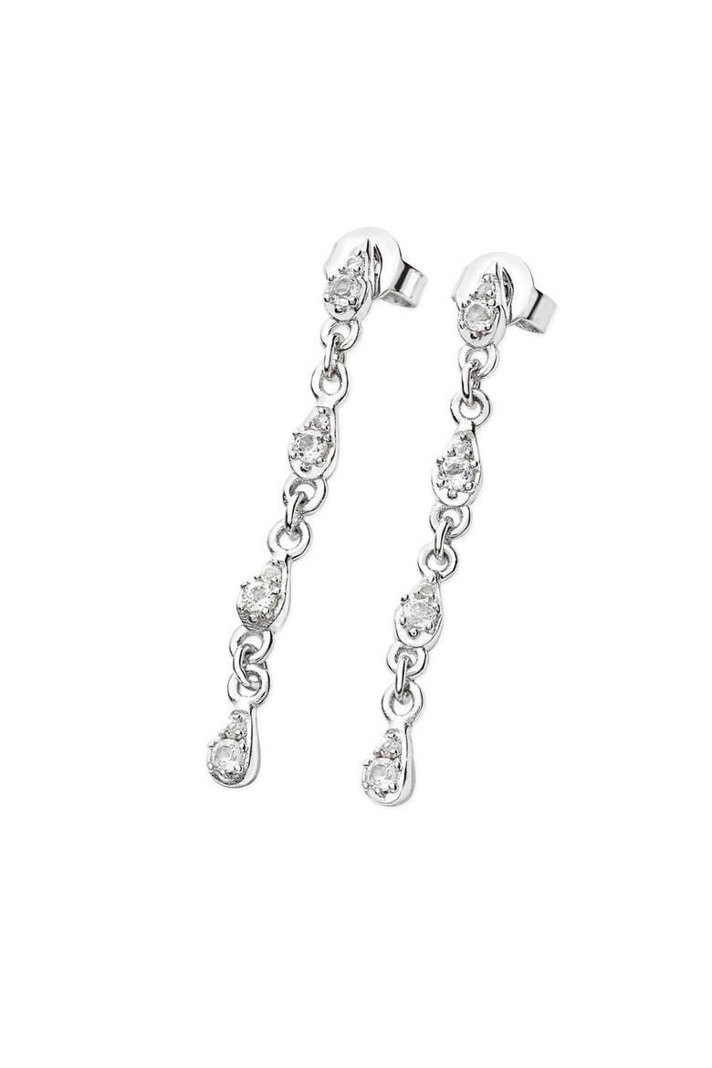 Skinny Drip Earrings, Main, color, Sterling Silver