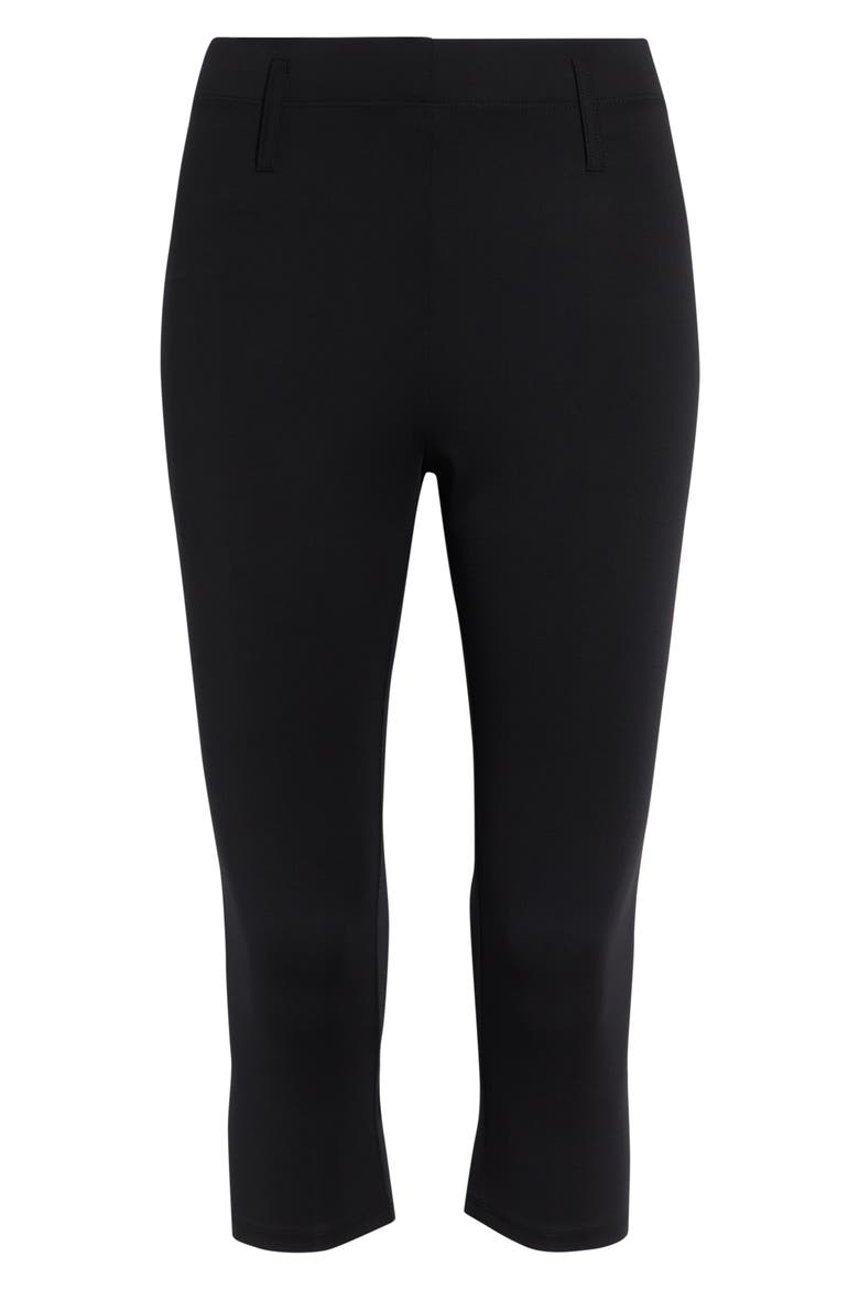 High Waist Capri Pants, Alternate, color, BLACK