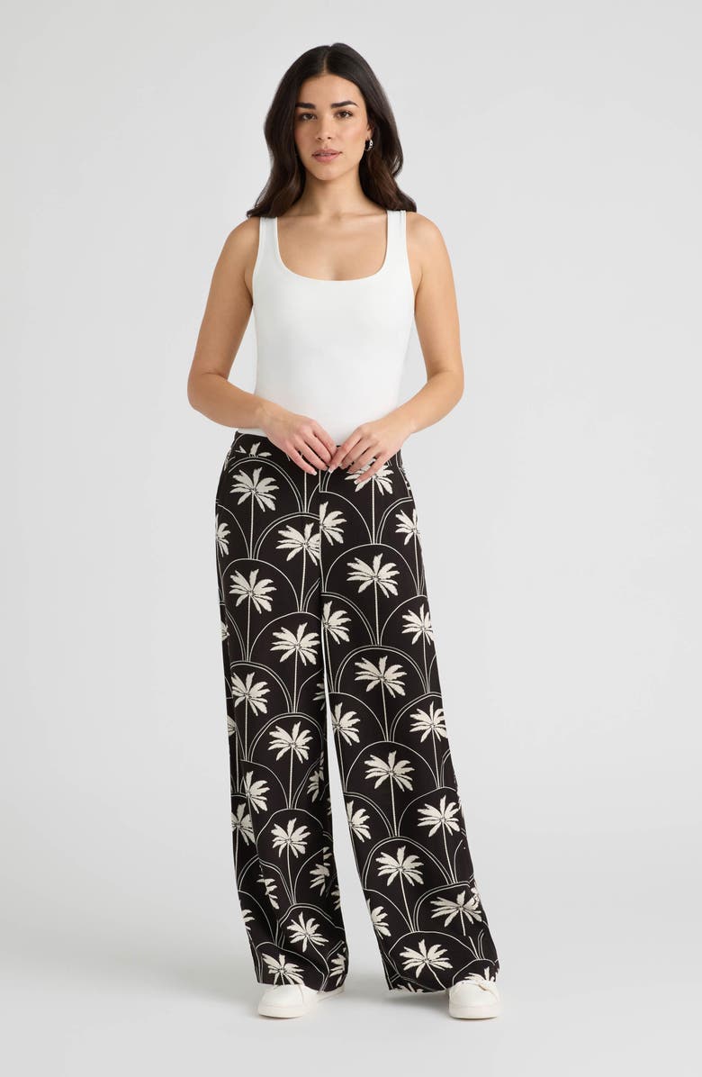 NVLT Wide Leg Challis Pants, Alternate, color, 