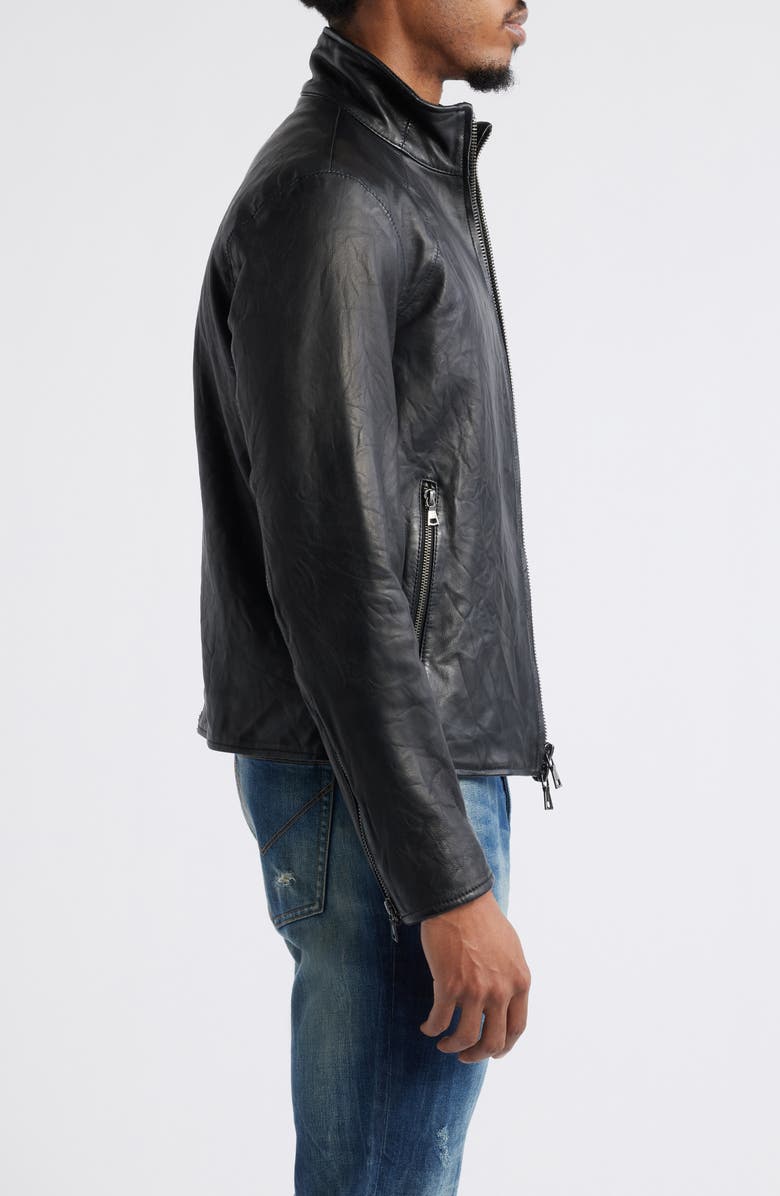 John Varvatos Ansel Crinkled Leather Jacket, Alternate, color, 