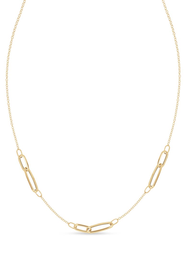 14k Gold Link Chain Necklace, Main, color, 14KY