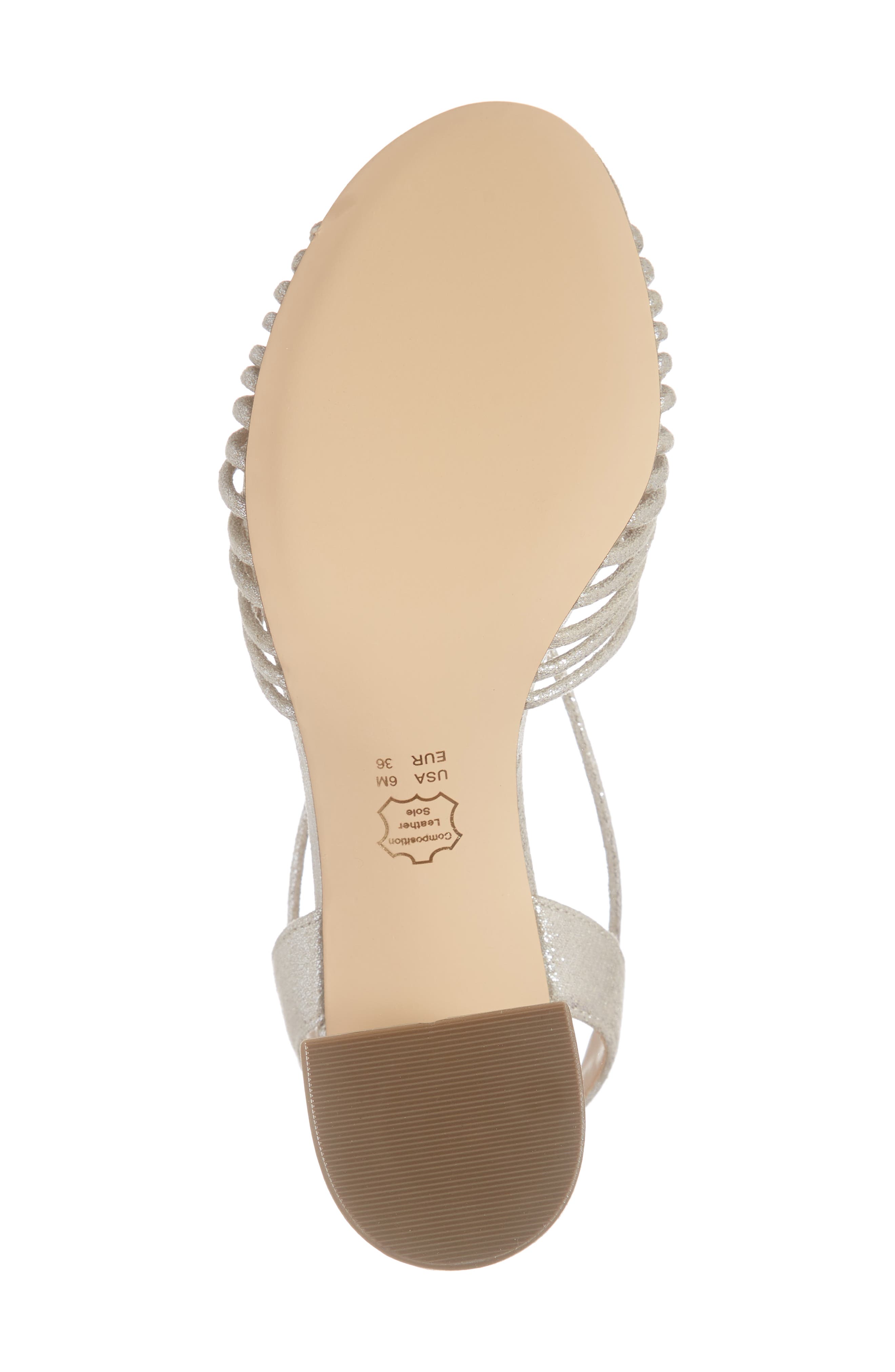 Nadelyn Strappy Sandal, Alternate, color, SILVER FAUX LEATHER