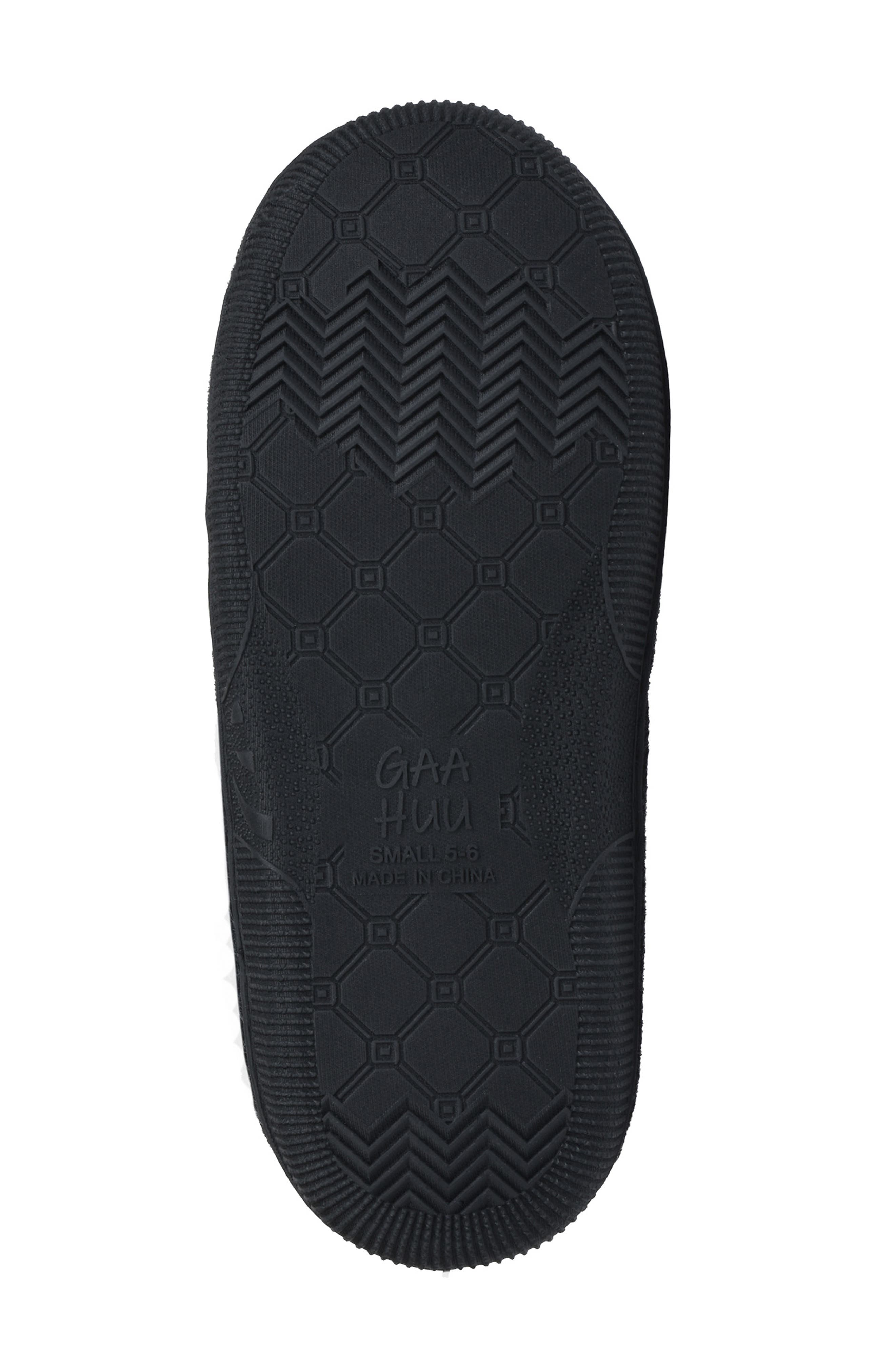 GAAHUU Tape Faux Shearling Lined Slipper, Alternate, color, Black