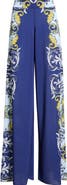 Alice + Olivia Athena Scarf Print Wide Leg Pants