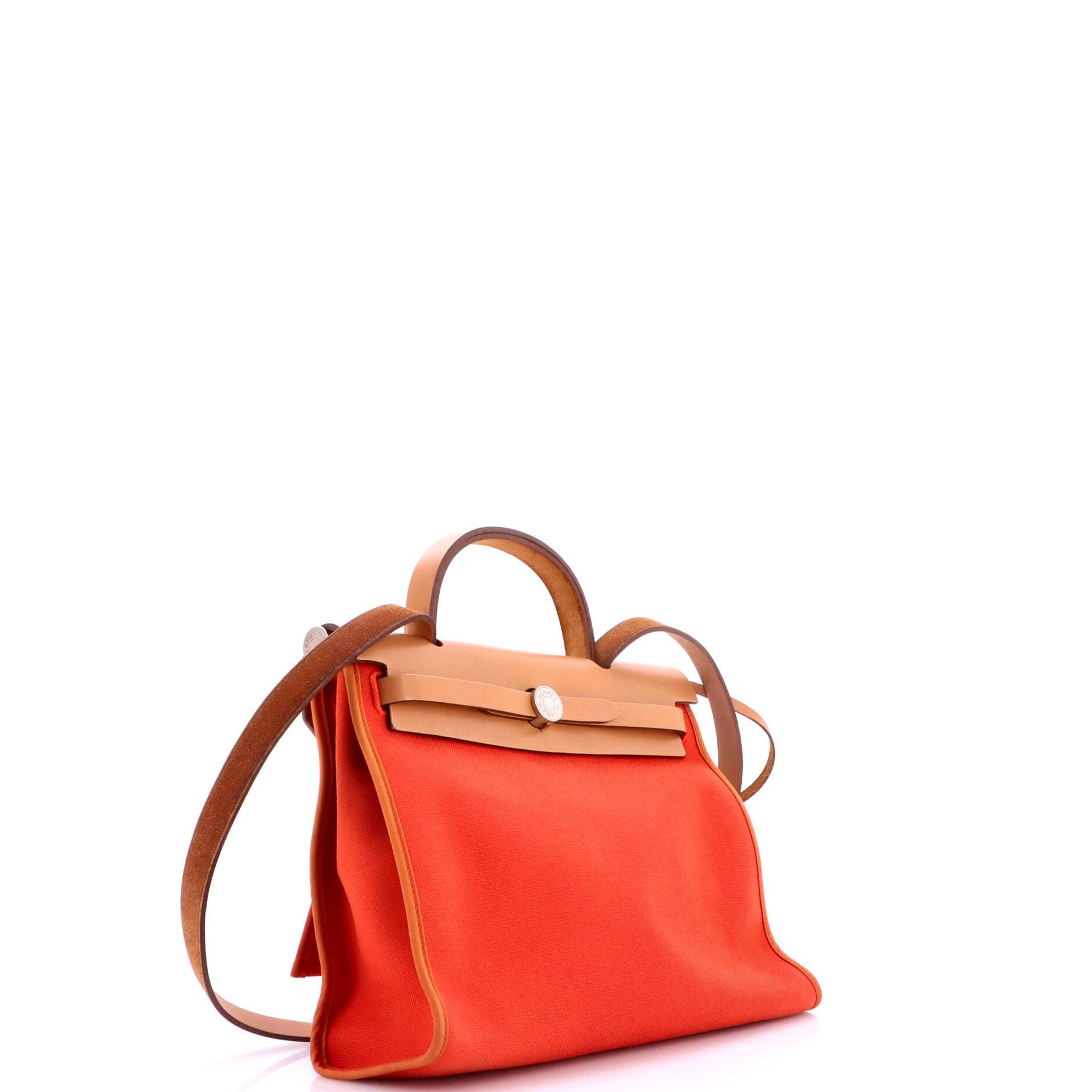 Herbag Zip Leather and Toile 31, Alternate, color, Red