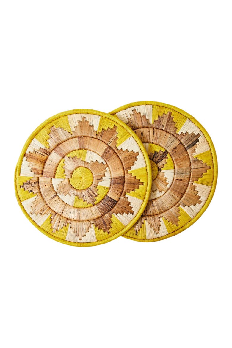 Kire Sunburst Placemat, Main, color, Natural and Yellow