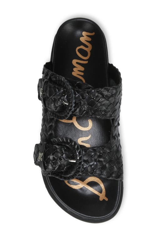Shop Sam Edelman Tiffanie Woven Two-strap Sandal In Black