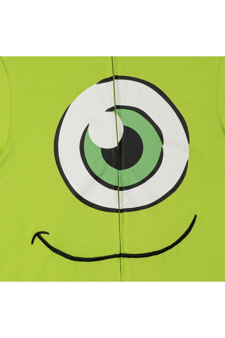 Monsters Inc. Cosplay Hooded One Piece, Alternate, color, Wazowski Lime Green