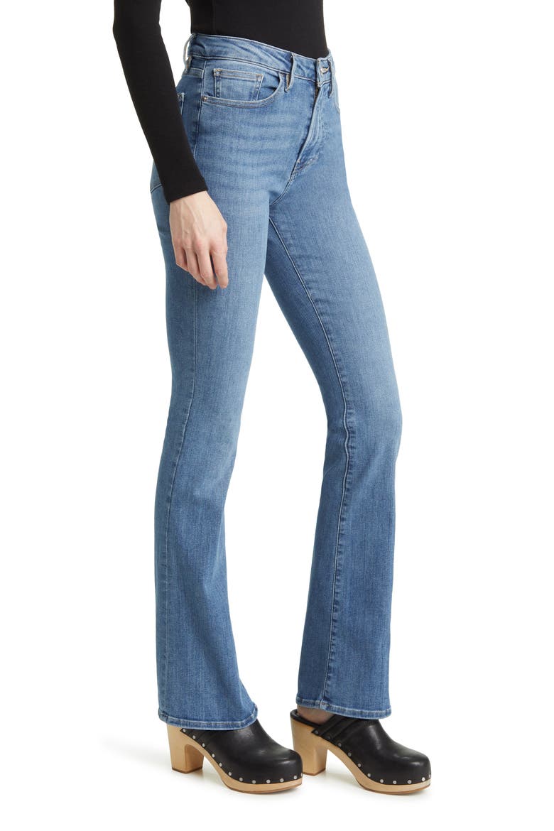 Super High Waist Mini Bootcut Jeans, Alternate, color, LUCERNE