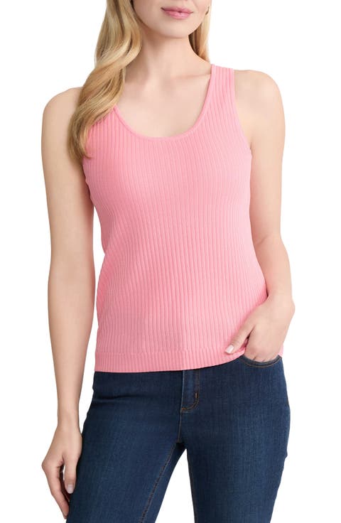 Scoop Neck Rib Sweater Tank