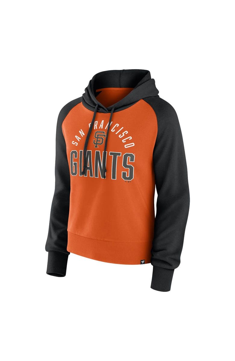 FANATICS Women's Fanatics Branded Black/Orange San Francisco Giants Pop Fly Pullover Hoodie, Alternate, color, 