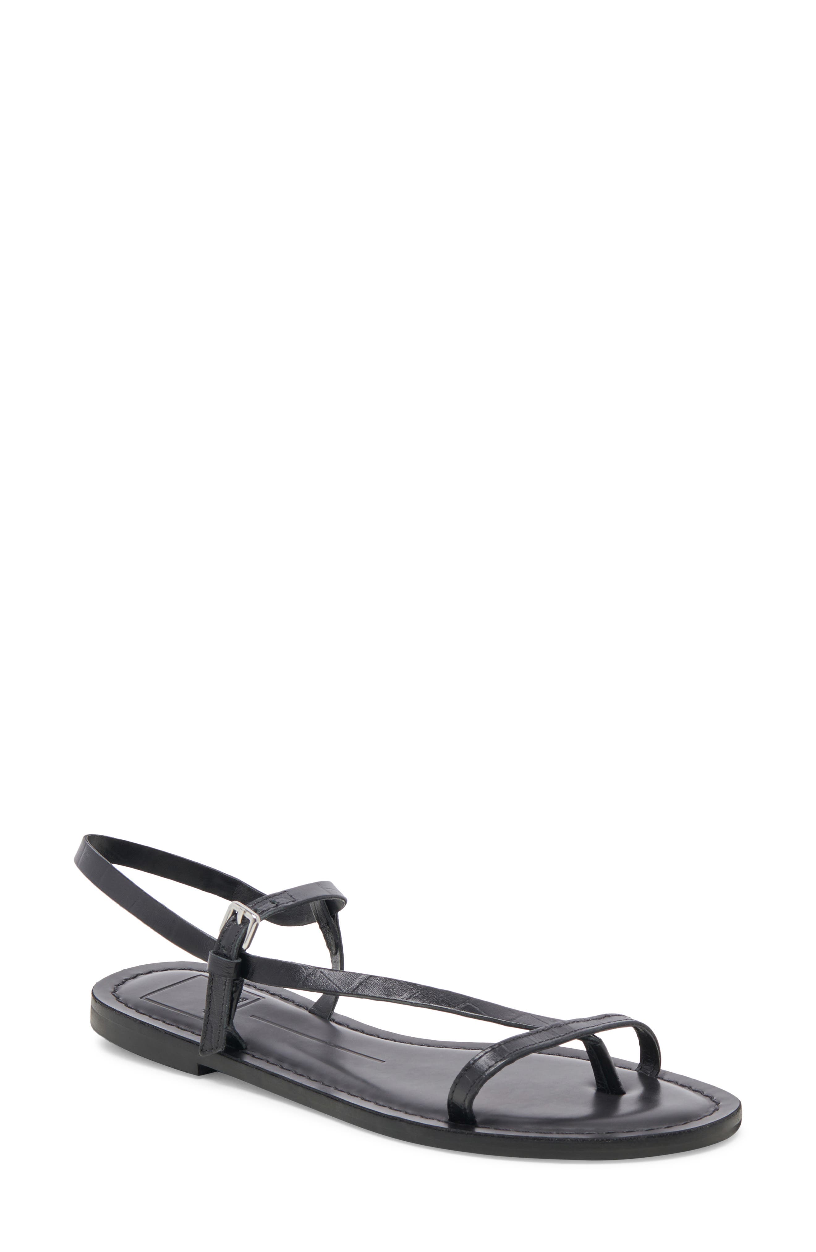Dolce Vita Wandre Flat Sandal, Main, color, Noir