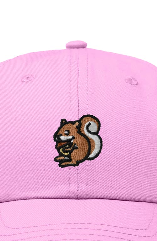 Dalix Squirrel Embroidered Outdoor Cap In Light Pink