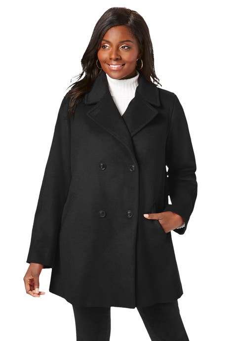 A-Line Wool Peacoat (Plus Available)