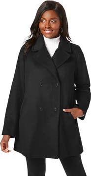 Jessica London A-Line Wool Peacoat