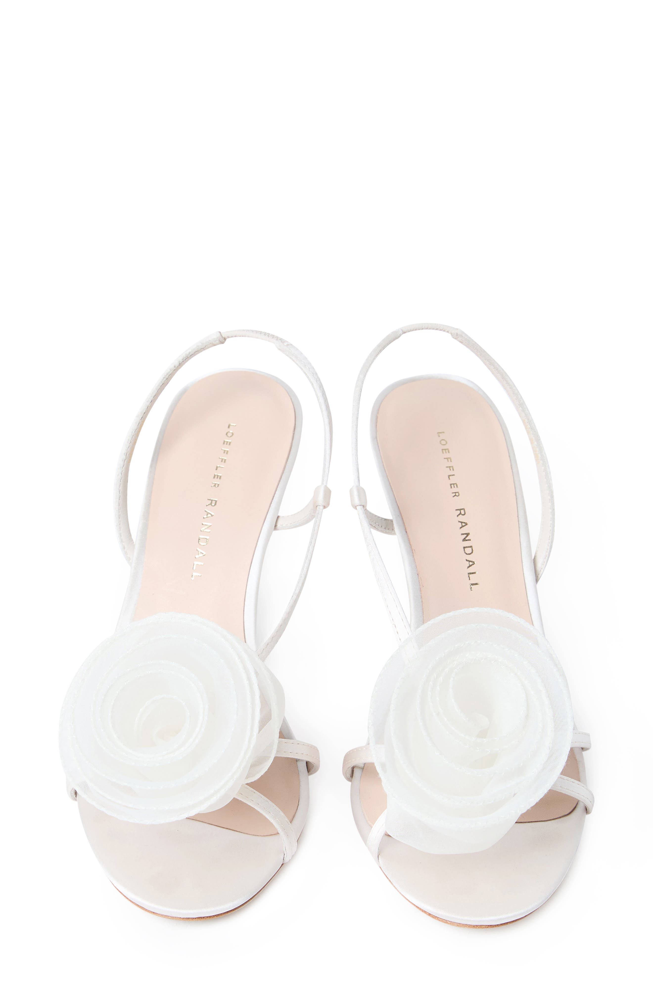 Loeffler Randall Steph Flower Sandal, Alternate, color, Cream