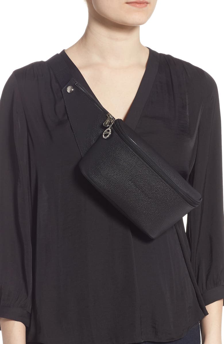 Longchamp Le Foulonné Leather Belt Bag, Alternate, color,