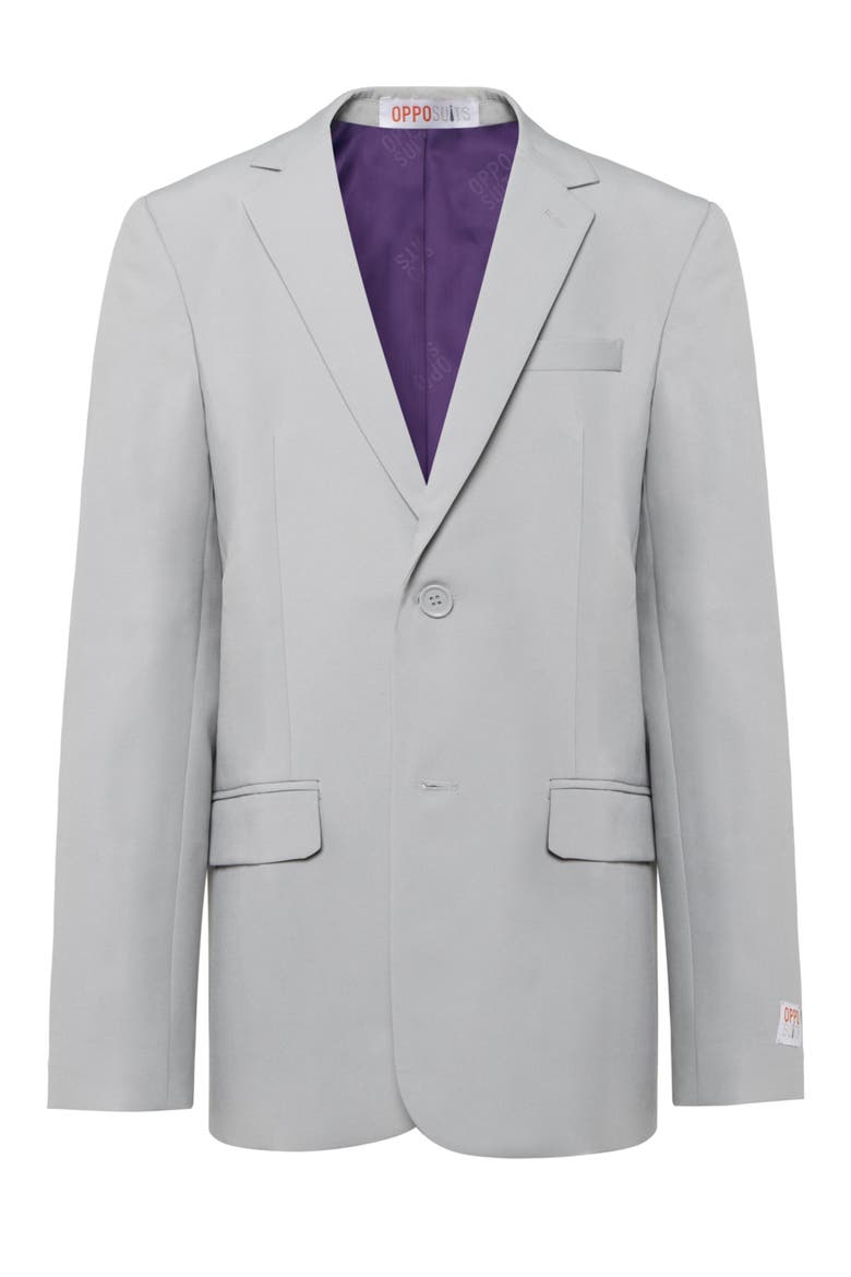Groovy Grey Two-Piece Suit with Tie, Main, color, GREY