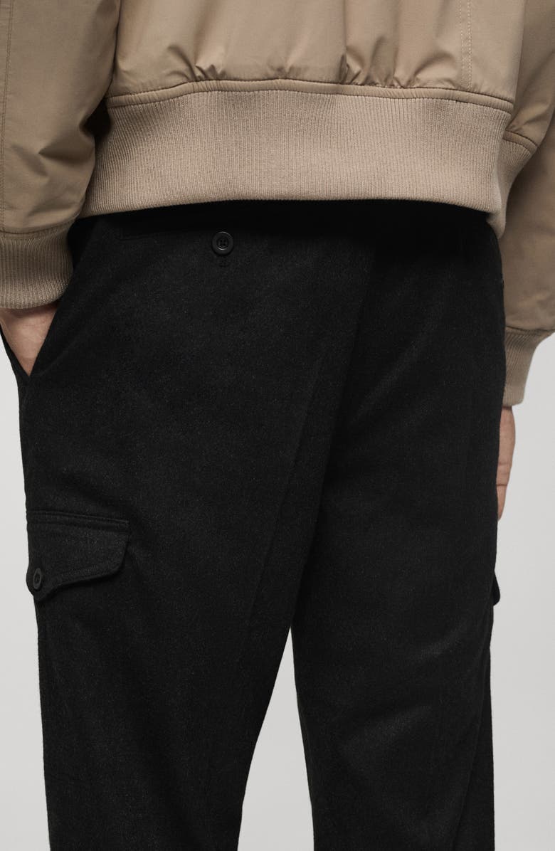 MANGO Flannel Cargo Pants, Alternate, color, 