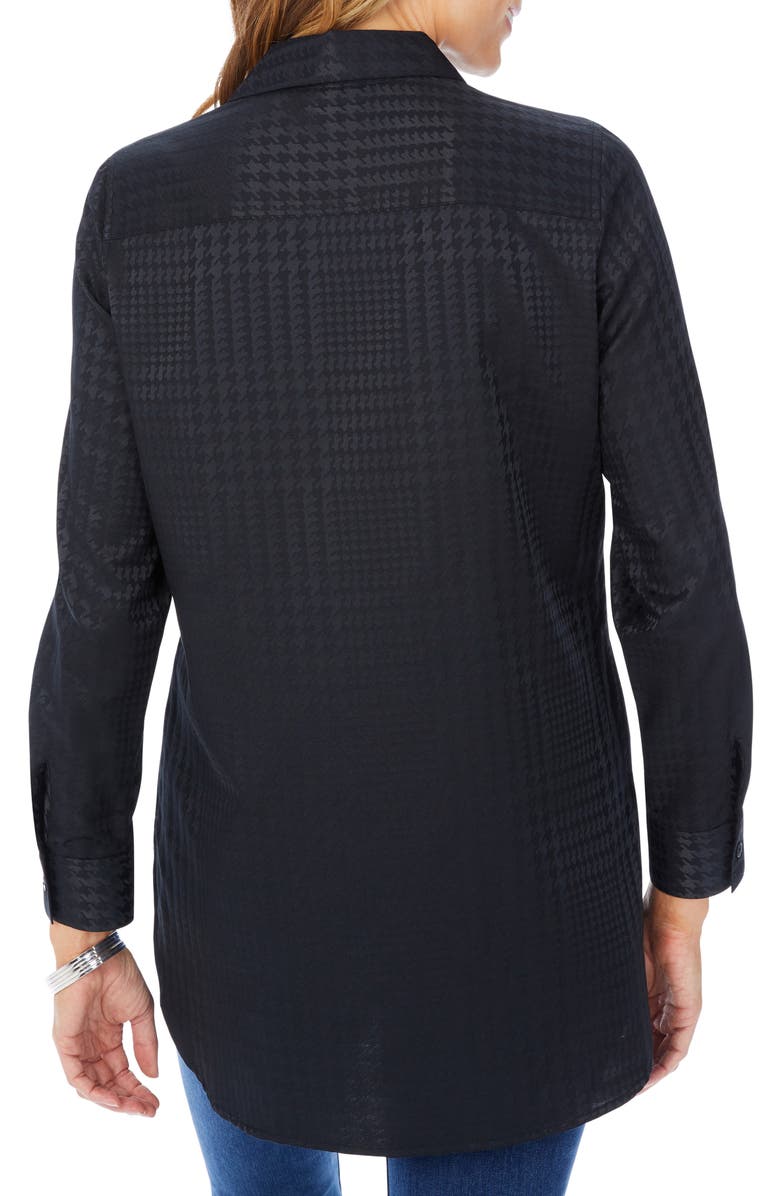 Foxcroft Vera Herringbone Tunic, Alternate, color, Black