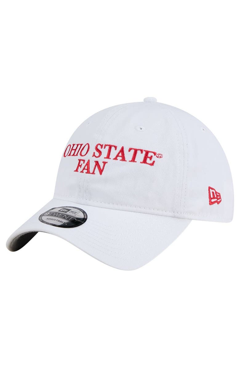 New Era Men's New Era White Ohio State Buckeyes Fan 9TWENTY Adjustable Hat, Main, color, White