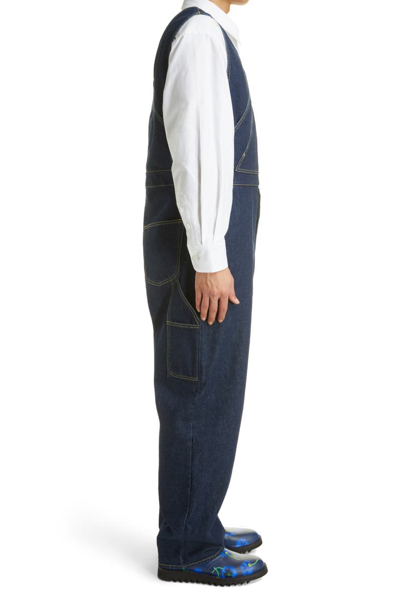 Nonstretch Denim Overalls, Alternate, color, INK