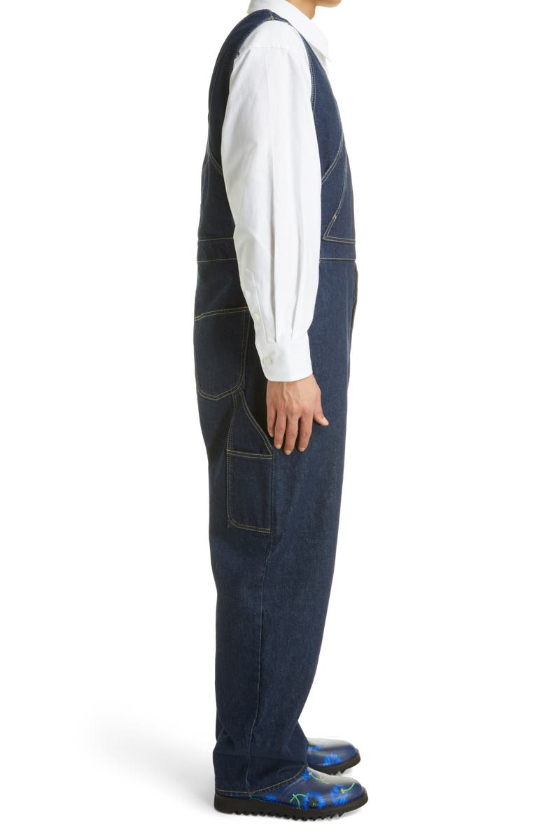 KENZO Nonstretch Denim Overalls, Alternate, color,