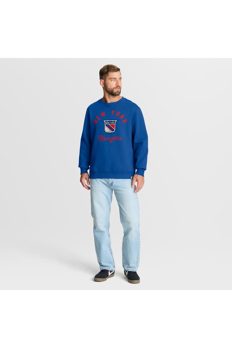 Men's Fanatics Blue New York Rangers Vintage Stickler Sweatshirt, Alternate, color, Blue