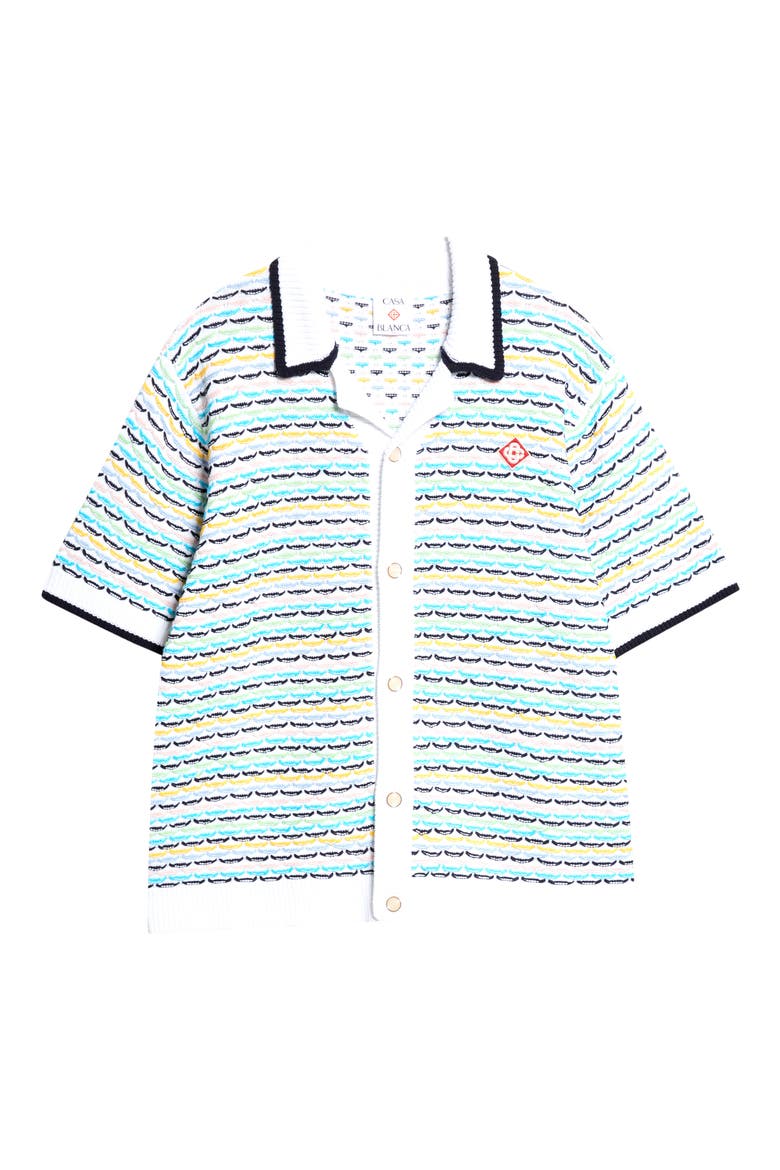 Stripe Cotton Reverse Jacquard Sweater, Main, color, COTTON