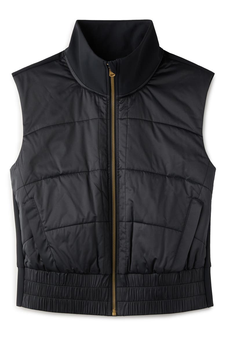 Rhone Chalet Quilted Water Repellent Vest, Alternate, color, Pure Black