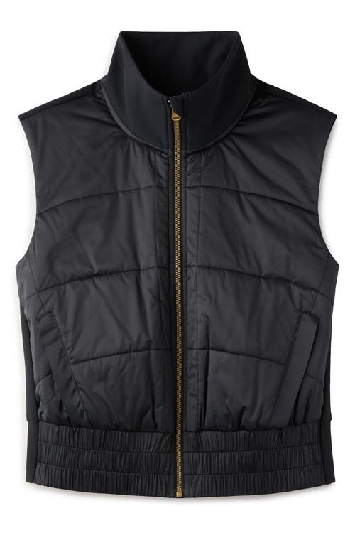 Rhone Chalet Quilted Water Repellent Vest In Black