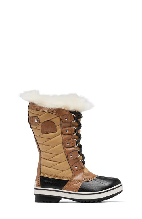Sorel Kids' Tofino Ii Faux Fur Lined Waterproof Boot In Brown