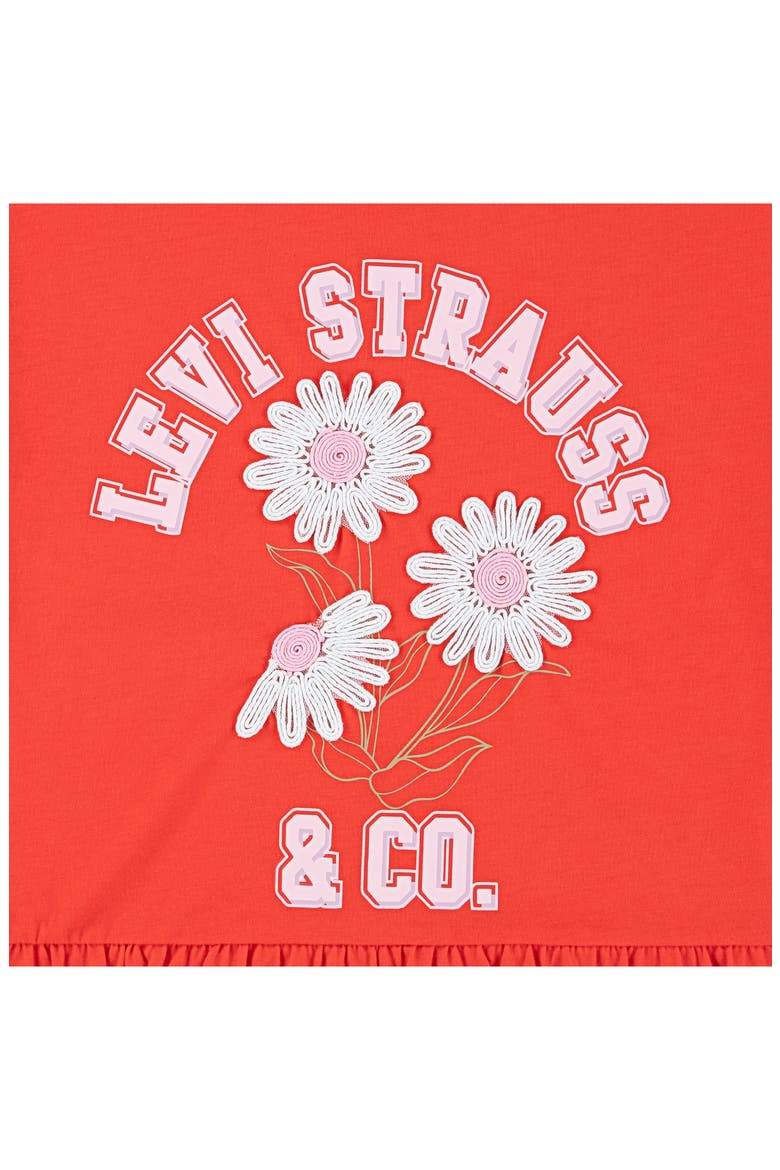 Kids' Peplum Graphic T-Shirt, Alternate, color, POPPY RED
