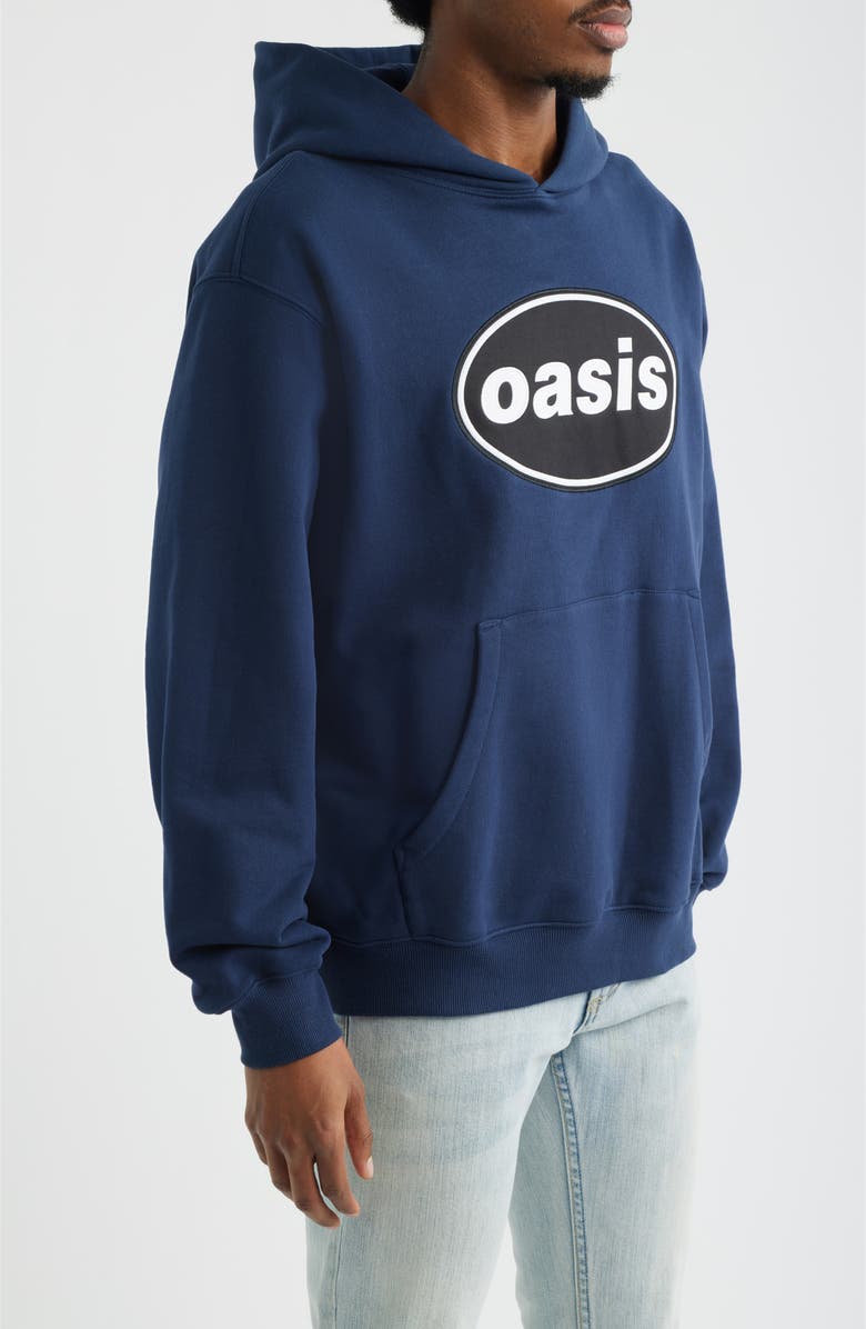 PLEASURES Knebworth Graphic French Terry Hoodie, Alternate, color, Navy