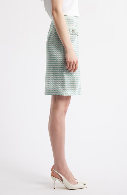 Ming Wang X Tanya Foster Tweed Pencil Skirt