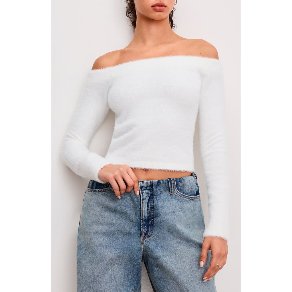 GOOD AMERICAN GOOD AMERICAN OFF THE SHOULDER SWEATER