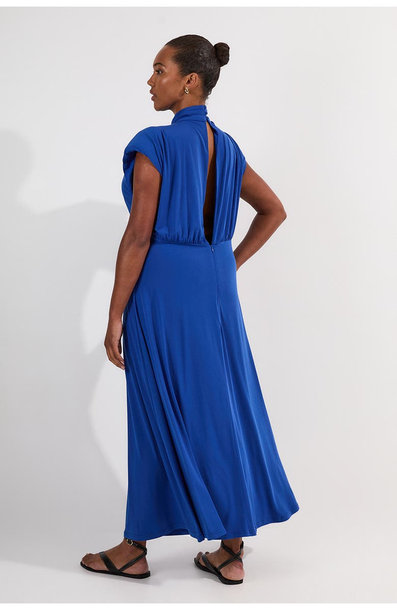 Karen Millen Jersey Short Sleeve Maxi Dress, Alternate, color, Cobalt