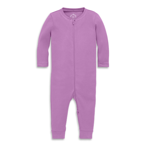 Baby Organic Zip Romper In Solids