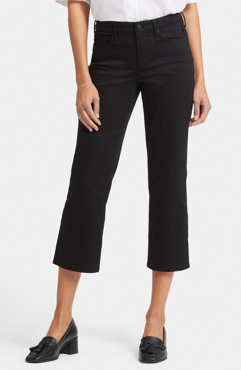 NYDJ Piper Crop Relaxed Straight Leg Jeans, Main, color, Black