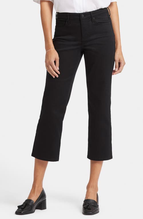 Nydj Piper Crop Relaxed Straight Leg Jeans In Black