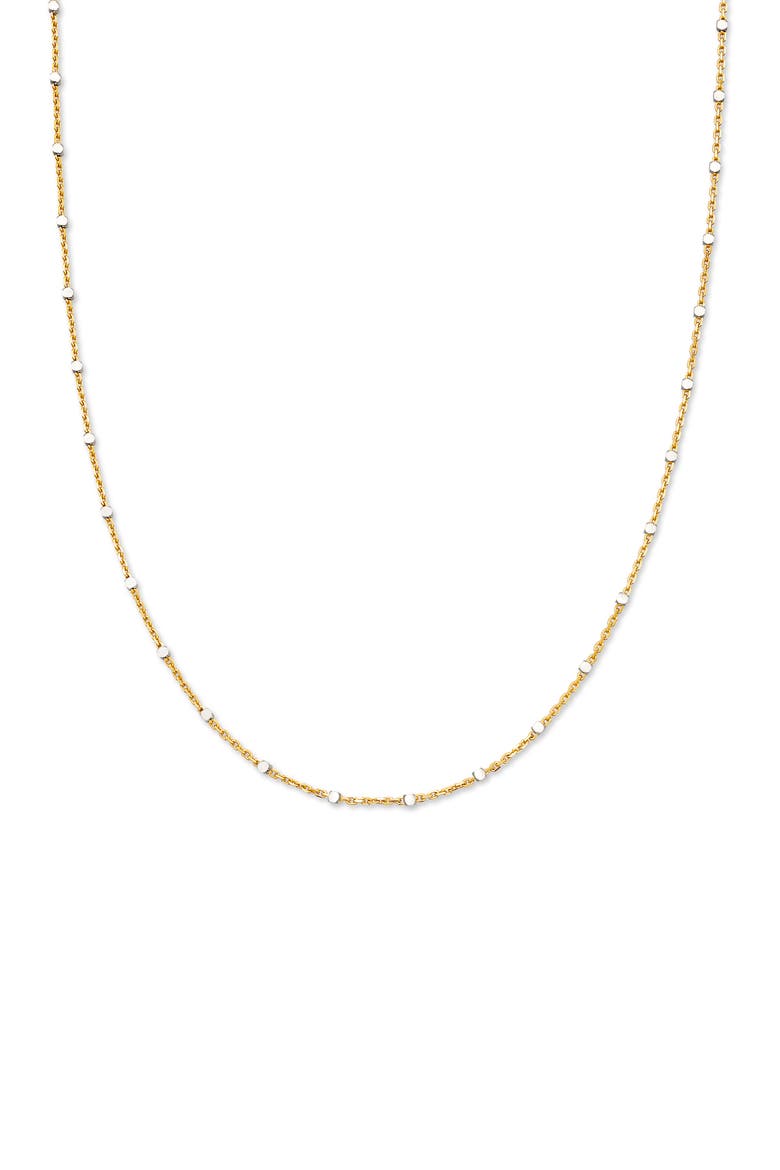 Two-Tone Satellite Chain Necklace, Main, color, 18K GOLD RHODIUM BEAD