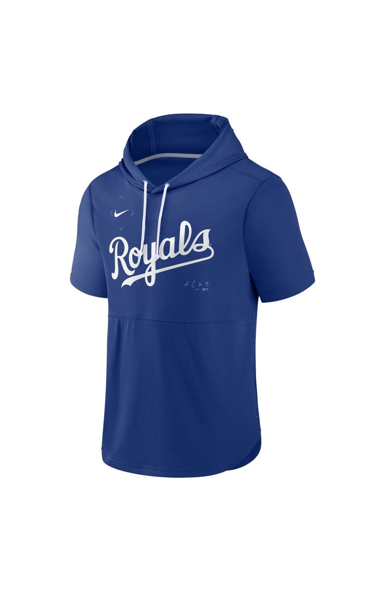 Nike Men's Nike Royal Kansas City Royals Springer Short Sleeve Team Pullover Hoodie, Alternate, color, Royal