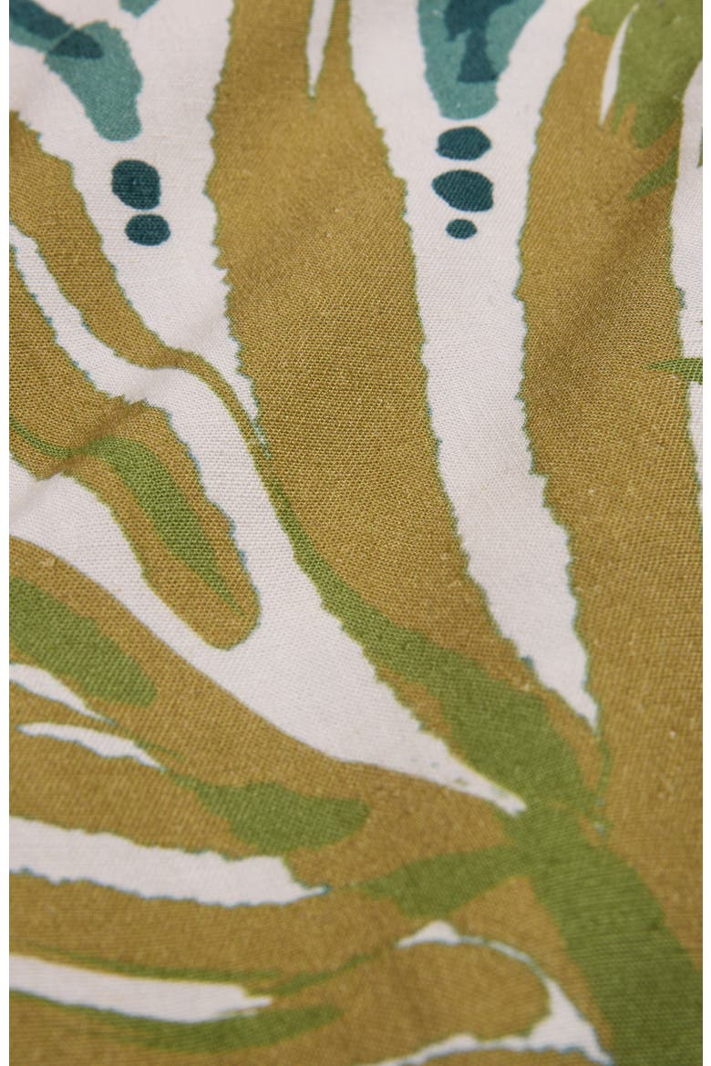 Sleeveless V-Neck Linen Maxi Dress, Alternate, color, Palm Print