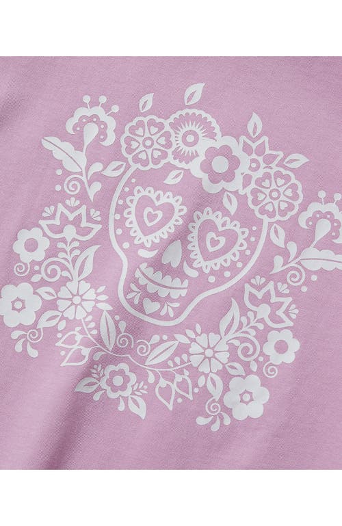 Lands' End Girls Graphic Tee In Purple