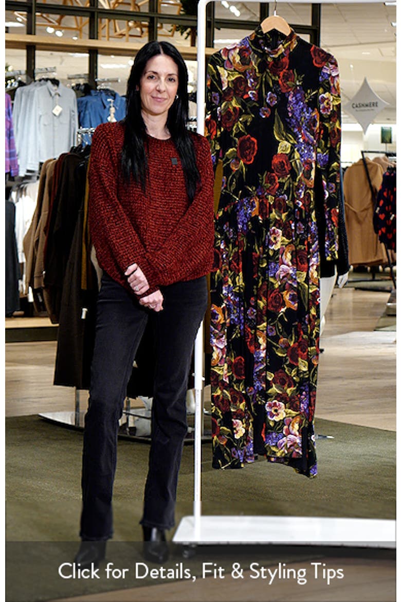 Floral Long Sleeve Jersey Maxi Dress video
