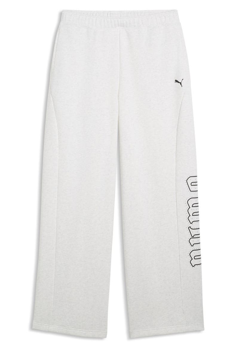 Street Glam Slouchy Stud Sweatpants, Alternate, color, WHITE GLOW HEATHER
