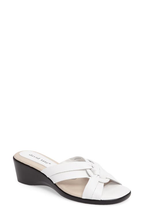 David Tate Verona Sandal in White Leather 