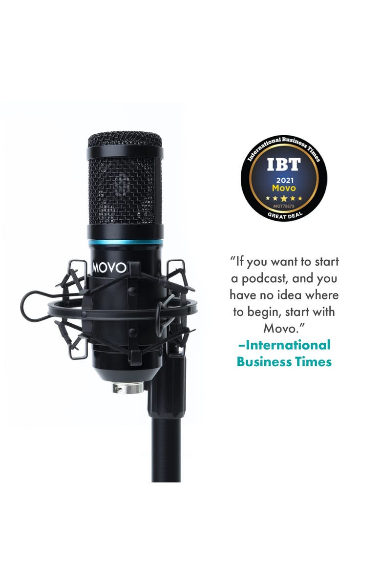 MOVO PC-M6 Universal Cardioid Condenser Podcast Microphone with XLR and 3.5mm, Alternate, color, Black