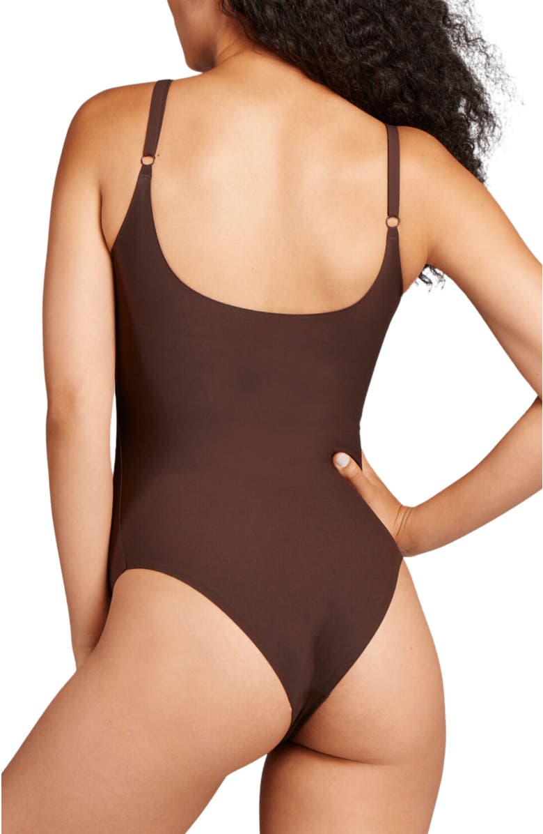 Siella No Show Body Suit, Alternate, color, Coffee Bean