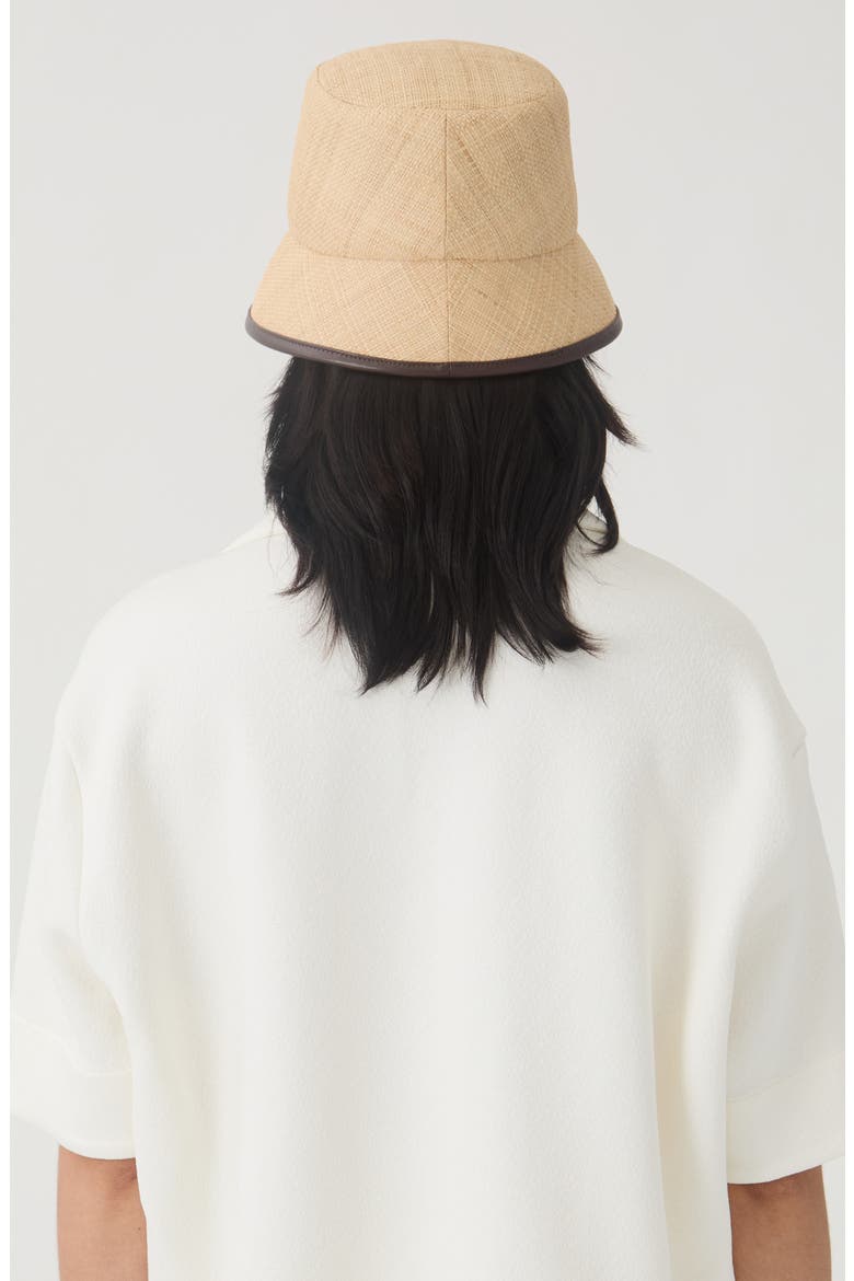 Yuki UPF 50+ Packable Raffia Bucket Hat, Alternate, color, NATURAL